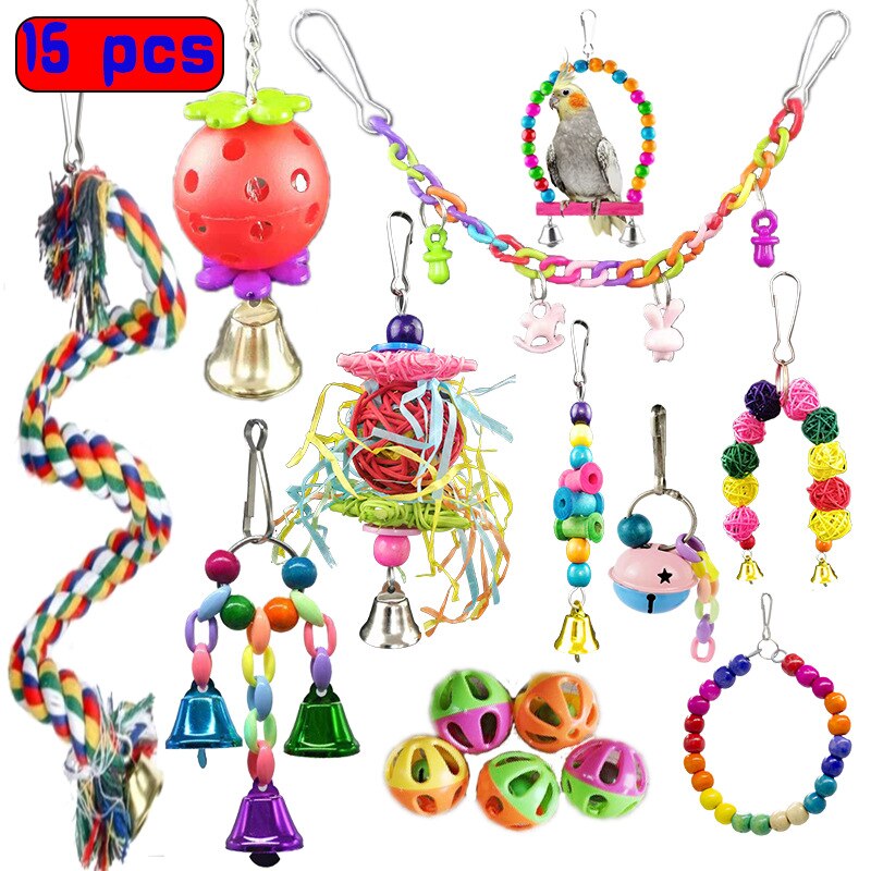 Papegaaien Speelgoed En Vogel Accessoires Voor Huisdier Speelgoed Swing Stand Budgie Parkiet Kooi Afrikaanse Grey Vogel Speelgoed Parkiet