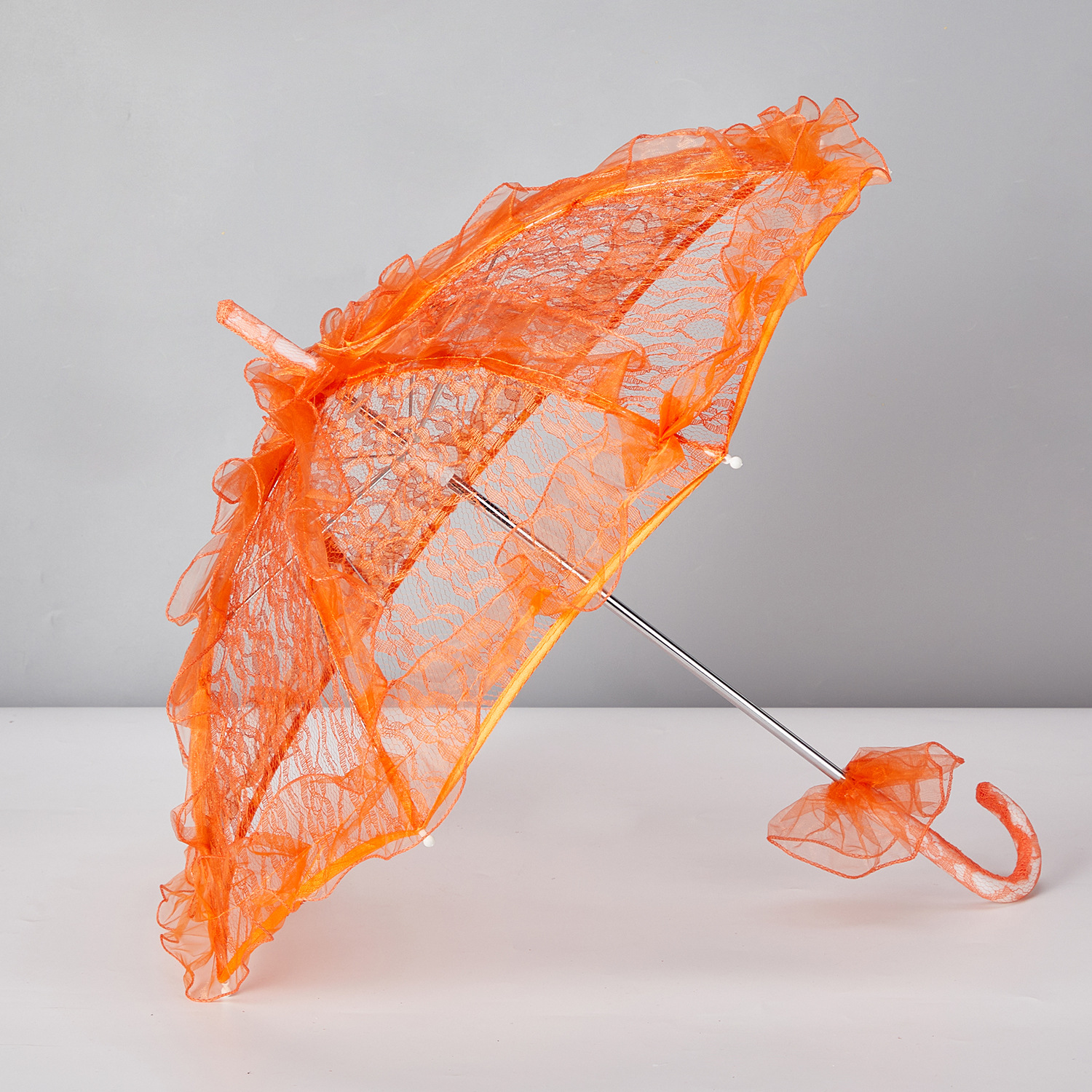 Mini sombrilla de encaje, paraguas bordado Vintage para boda, accesorios de fotografía de flores, bonito paraguas de palacio para niñas