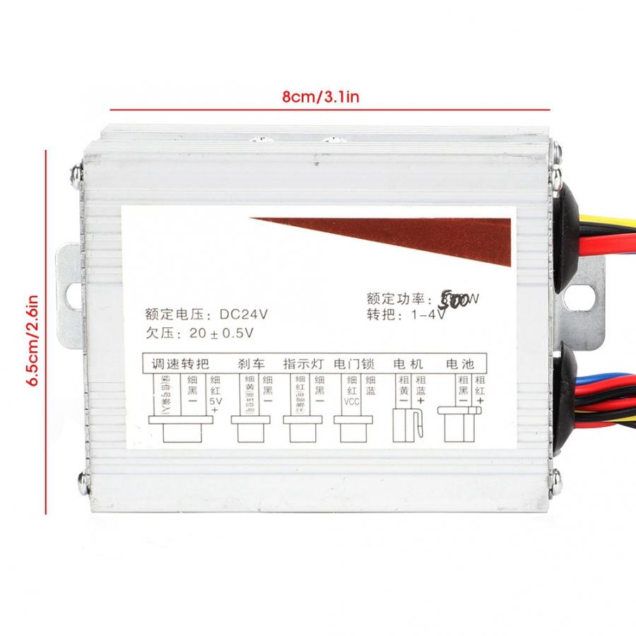 24V 500W Motor Brushed Controller Doos met Gashendel voor Elektrische Fiets Scooter E-Bike Snelheidsregelaar ev accessoires