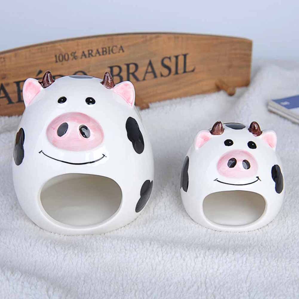 Cute Hamster Ceramics Nest Cartoon Cow Mini Pet Bed for Summer Small Pets Cooling Shed House Rats Guniea Pig Hamster Cage