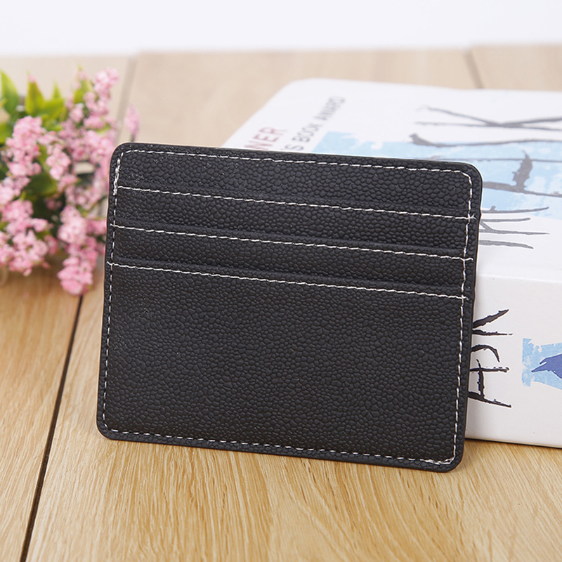 1pc Card Holder Slim Bank Credit Card ID Cards Coin Pouch Case Bag Wallet Organizer Women Men Thin Business Card Wallet: black
