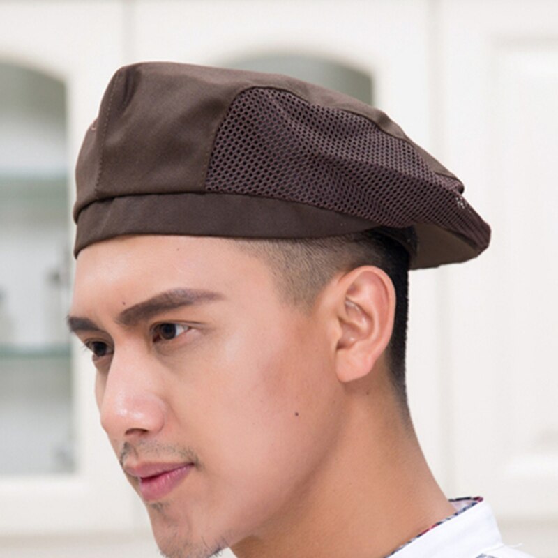 Hommes Et Femmes Coton Chef Restaurant Cuisine Travail Porter Chapeau Béret Hôtel Café Serveur Respirant Béret