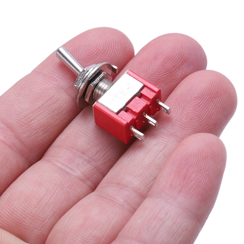 Mini interrupteur à bascule SV-12 broches 4PDT ON/ON, 2 positions, SPDT Mini Micro interrupteur à bascule MTS-402 rouge
