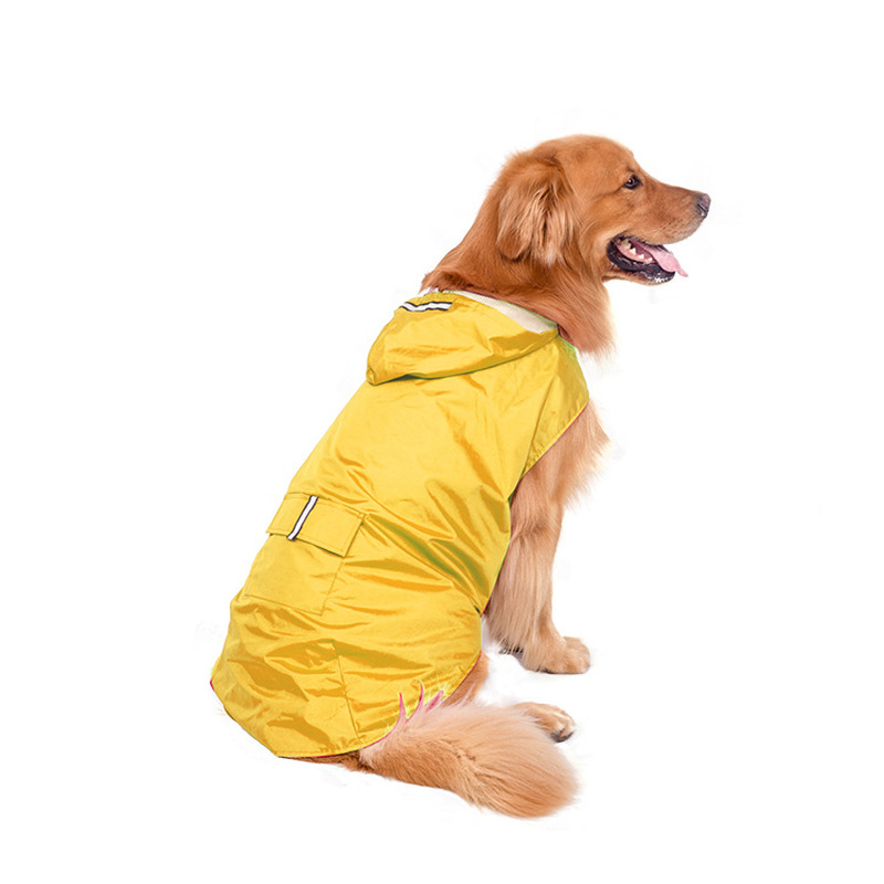 Chubasquero impermeable para mascotas, ropa para perros grandes, abrigo al aire libre, chaqueta de lluvia reflectante, Golden Retriever, Labrador, Husky, poncho grande