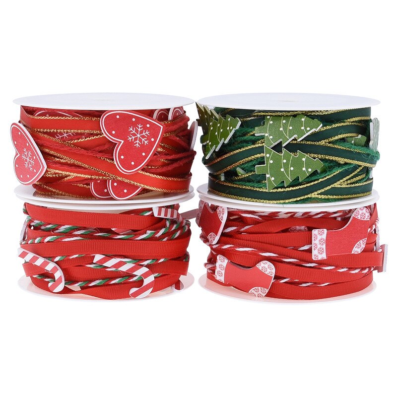 5 Meters Christmas Ribbon Decoration For Tree Bead Chain Ribbon Christmas Tree DIY Xmas Decor Home Ornaments Year
