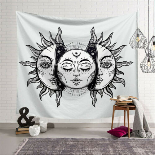 Tapiz de Mandala indio para colgar en la pared, colcha Hippie, decoración de arte gitano