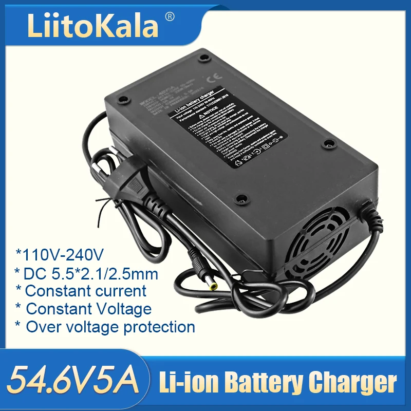24V/42V/54.6V/67.2V/84V 5A Battery Charger 36V/48V/60V/72V 5A Li-ion Charger for 7S 10S 13S 16S 20S ebike Scooter battery pack: Blue