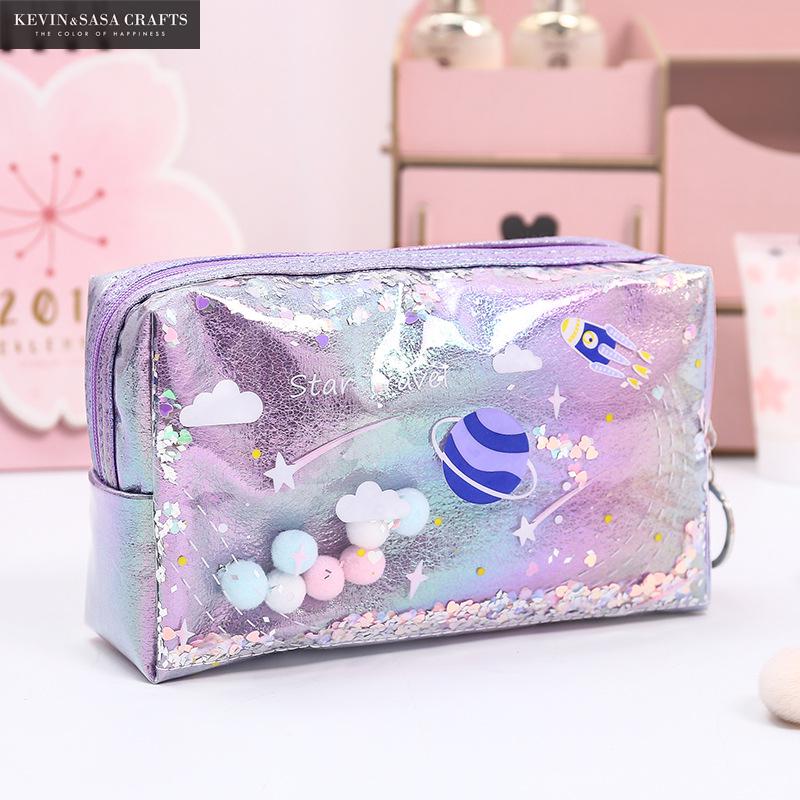 Gwiazda piórnik brokat o dużej pojemności piórnik szkoła pióro torba na kosmetyki materiały piórnik piórnik piórnik piśmiennicze