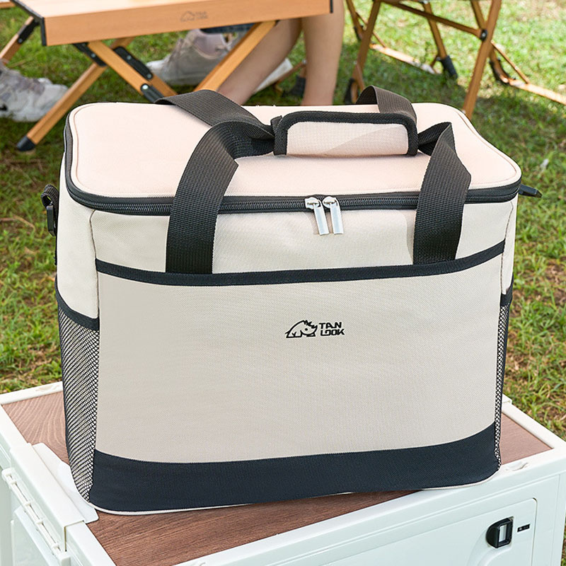 Large Capacity Cooler Bag With Hard Liner Insulated Picnic Lunch Bag Box Cooling Bag For Camping Bbq Family Outdoor Activities