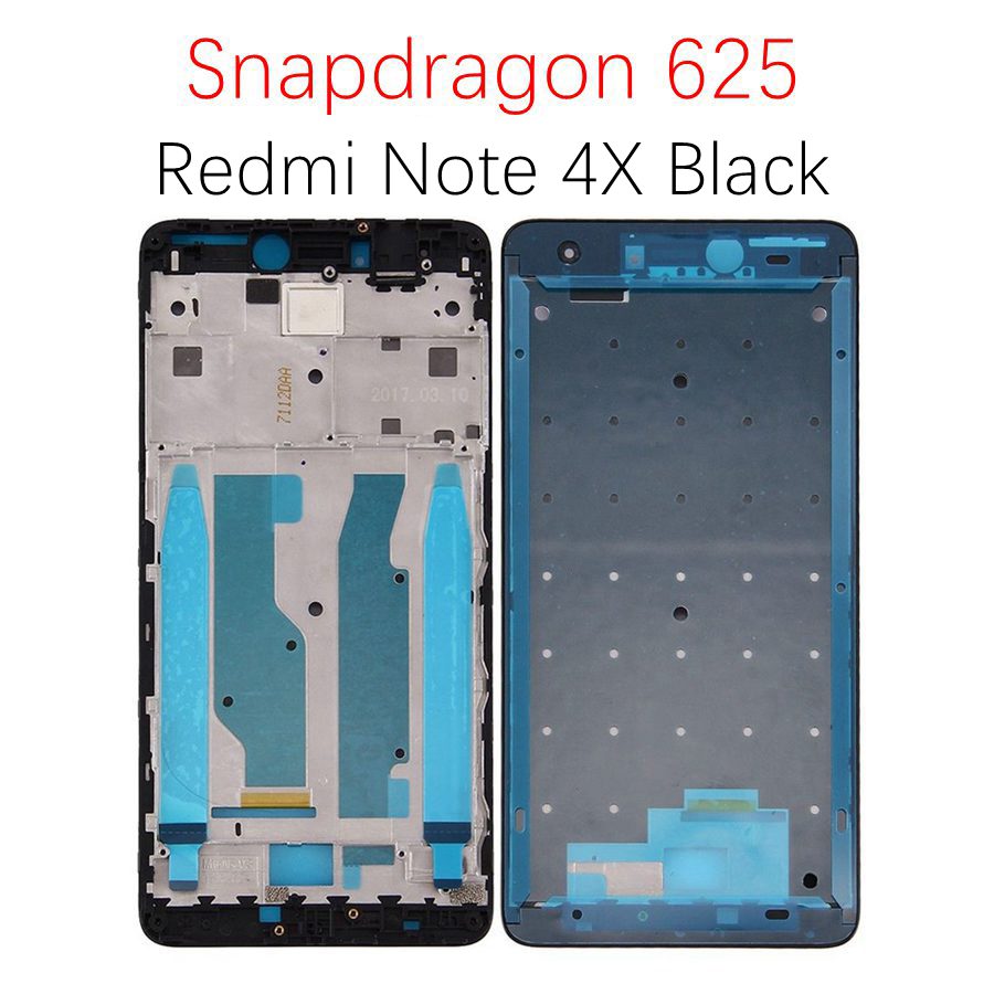 Pour Xiaomi Redmi Note 4 cadre avant Note4 écran supportant la lunette pour Redmi Note 4X cadre avant châssis milieu boîtier plaque: Snapdr Note 4X Black