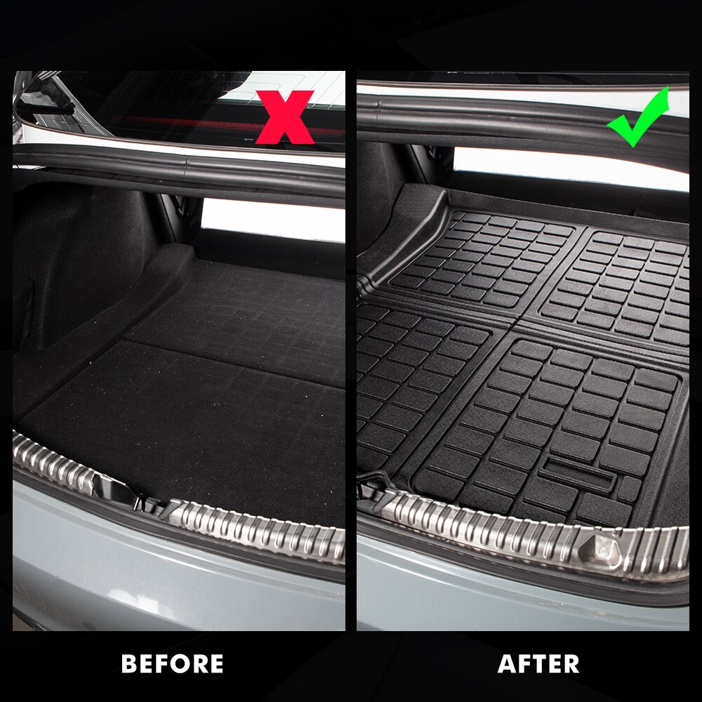Model3 Car Accessories For Tesla Model 3 Trunk Mats Car Rear Trunk Storage Mat Cargo Tray Waterproof Protective Pads for