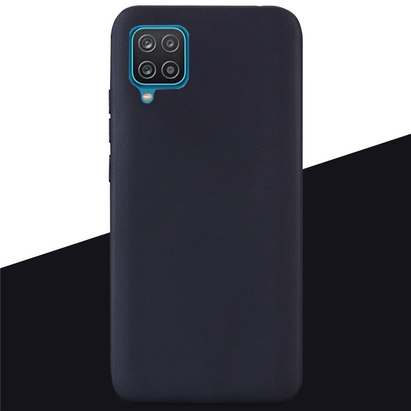 For Samsung A12 Case Soft Silicon Tpu Back Phone Case For Samsung Galaxy A12 GalaxyA12 A 12 SM-A125F a125 Bumper Fundas Coque: 1 Black