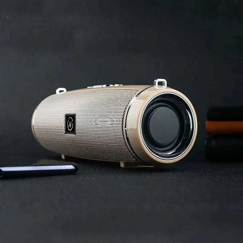 Caixa De Som - Altavoz inalámbrico portátil Bluetooth 200W Audio exterior de alta potencia 3D estéreo envolvente TWS FM voz RHDE: Oro