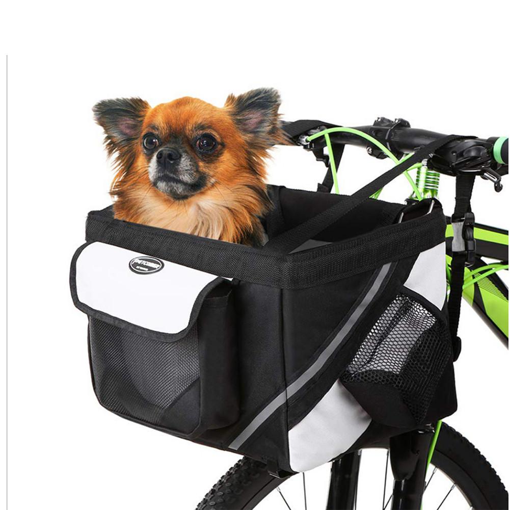 Cykelväska hundkorgar cykelstyre framkorg liten katt hundbo valpkatter sänghållare för resor shopping