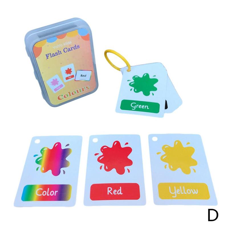 Early childhood English word learning cognitive memory cards Shape Flash cards: Colour