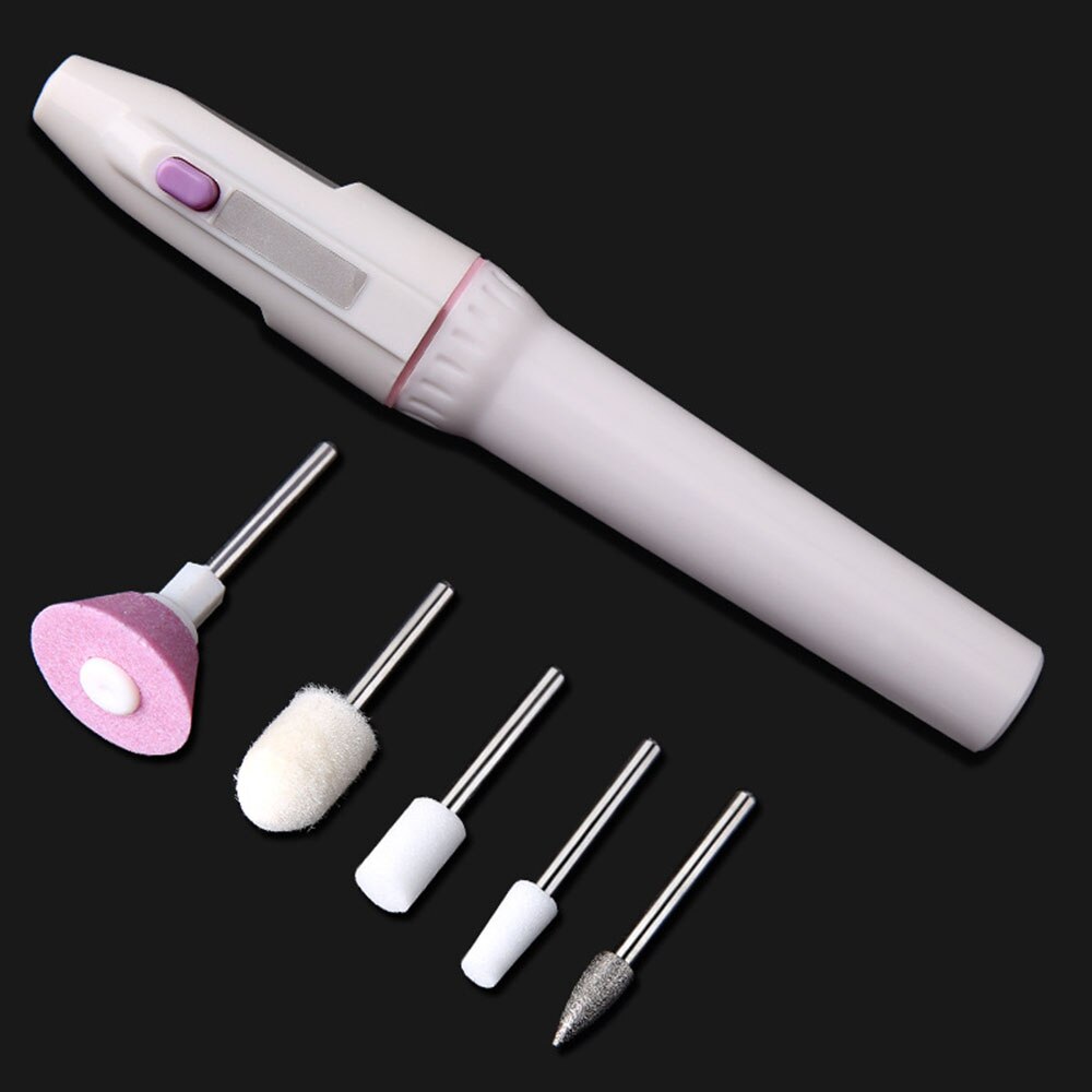 5 in1 Electric Mini Nail Machine Art Drill Carve Grinder Polisher Set Portable Nail Tools: Default Title