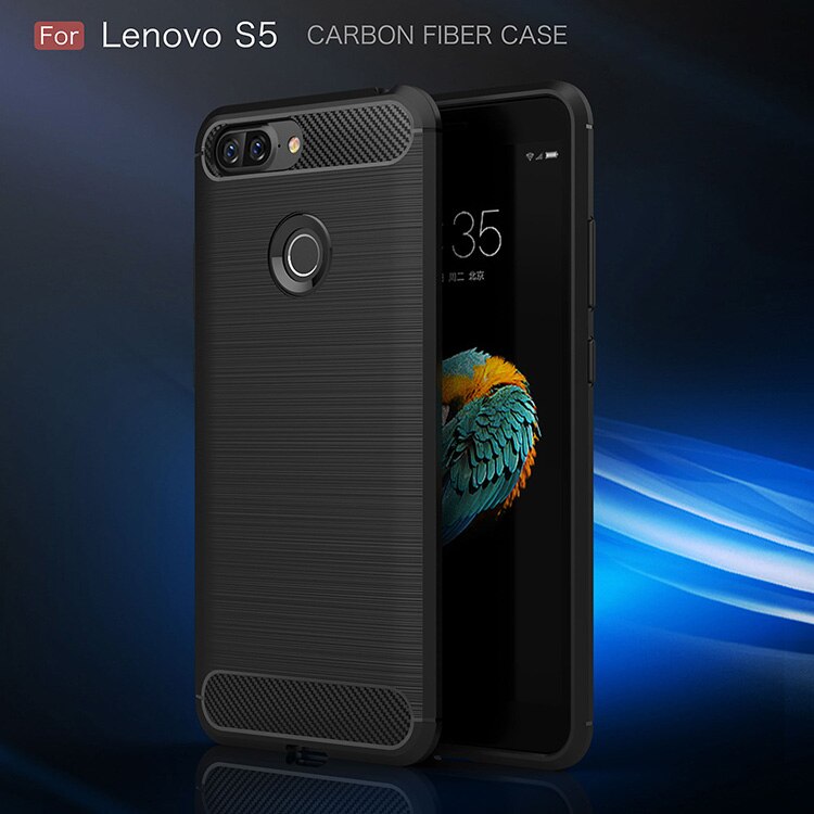 Voor Lenovo S5 Carbon Fiber Cover Anti Klop Silicone Soft TPU Geborsteld voor Lenovo S5 K520 K8 NOTE Z5 Case