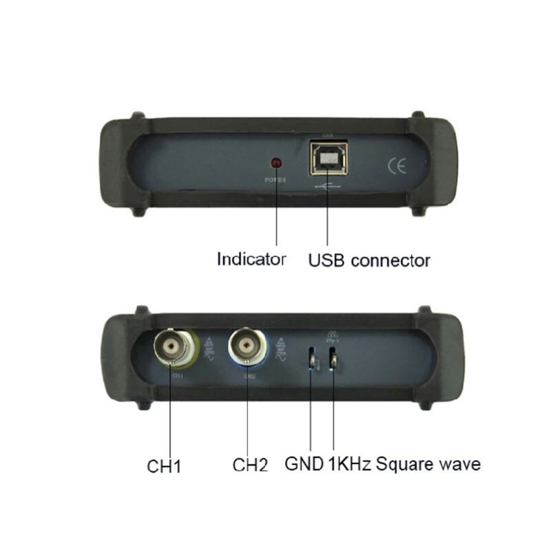 3 in 1 Multifunctional USB Virtual Digital Oscilloscope PC Based Bandwidth 20M 2 Channels with the Function of Spectrum Analyzer