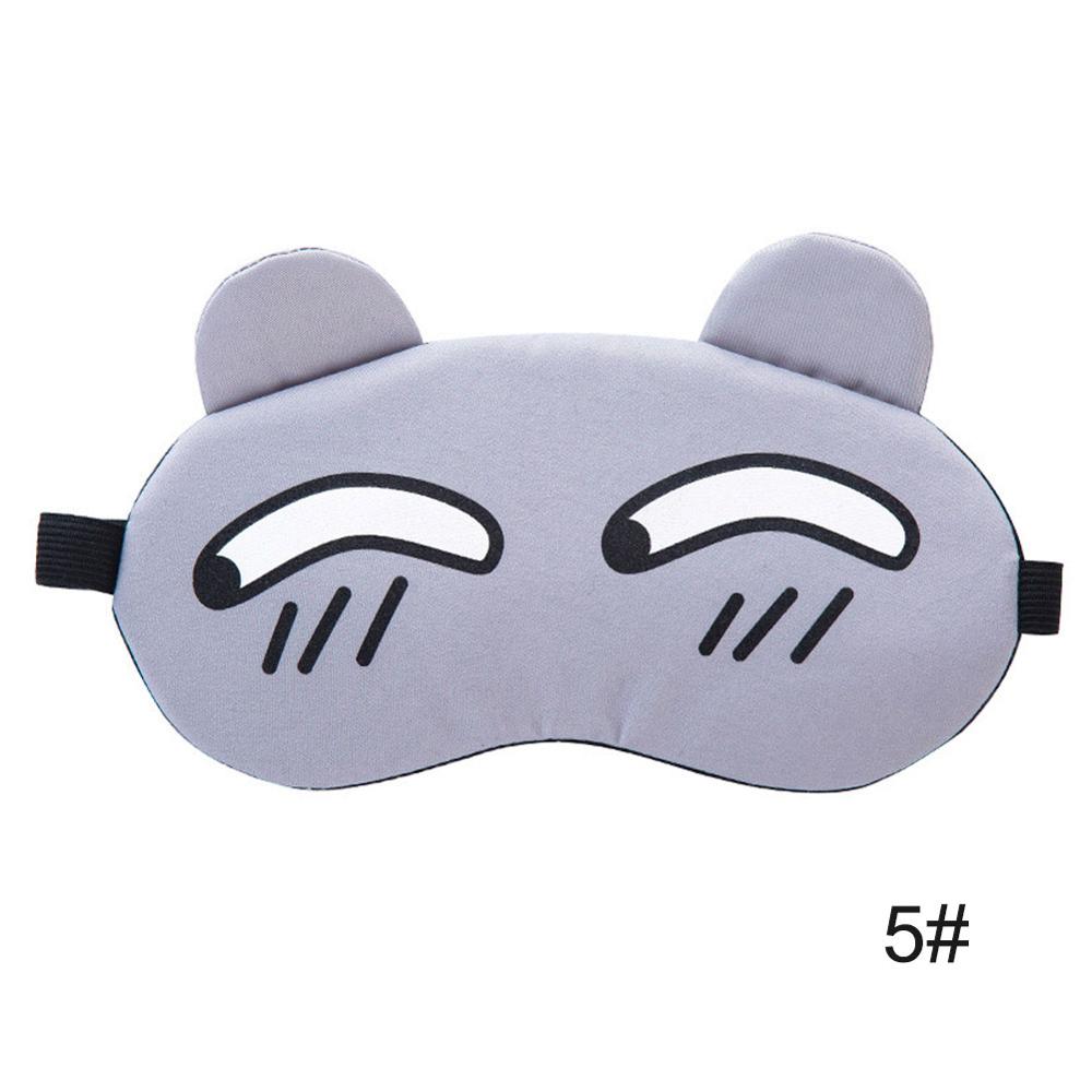 1pc Cute Cartoon Expression Eye Mask Soft Funny Sleeping Mask Cover Travel Relax Eye Band Eyepatch Aid Kids Protective Blindfold: 5