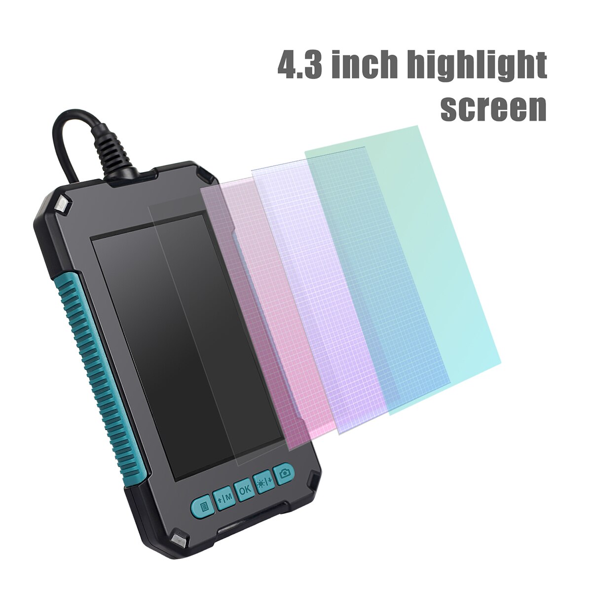 Vendoscope 4.3 inch ips-scherm 1080p high definition  ip68 industriële endoscopen met 9 led 8mm lenzen 2 megapixel vergrootglas