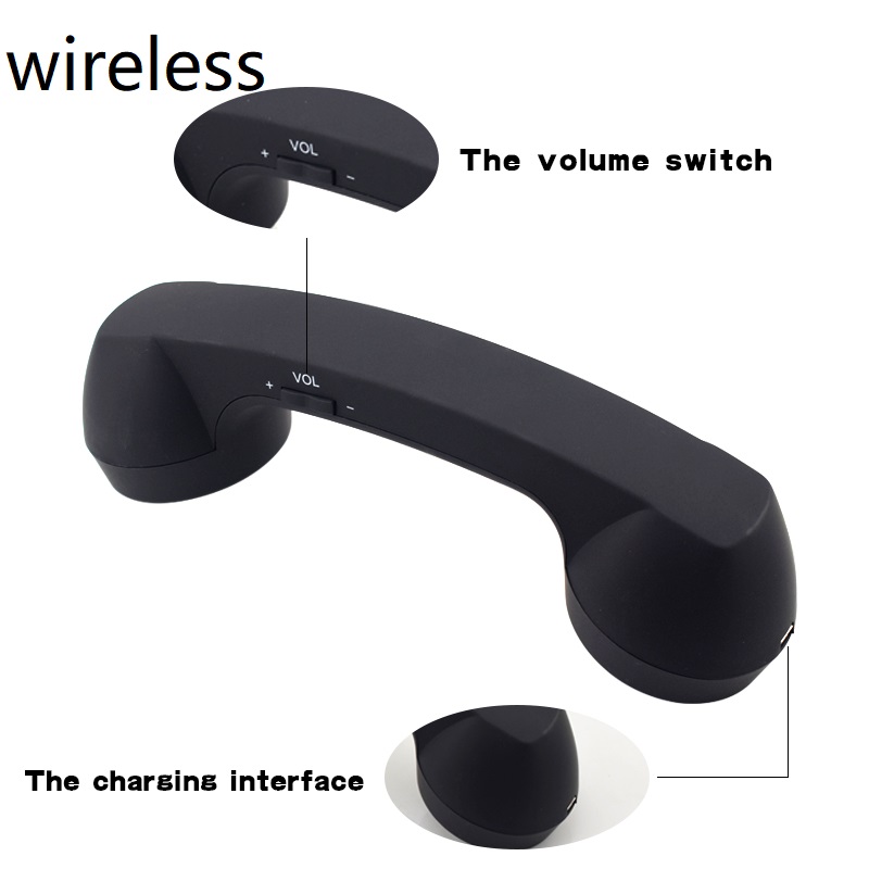 Wireless Retro Telephone Handset and Wire Radiation-proof Handset Receivers Headphones for a mobile phone with comfortable call