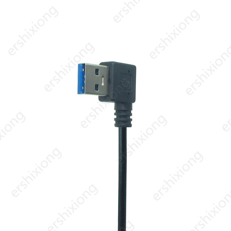 USB Extension Cable USB 3.0 Male to Female Right Angle 90 Degree USB Adapter UP/Down/Left/Right Cabo USB 0.2M: Left