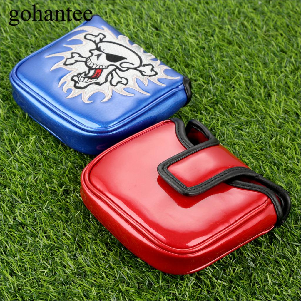 1 Pc Square Golf Putter Headcover PU Leather Golf Club Head Covers With Magnetic Closure Fit All Mallet Style Putters 4 Colours