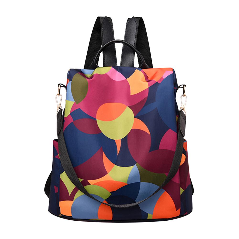 Filles décontracté multifonction sacs d'école Oxford femmes Anti-vol sac à dos grande capacité épaule sac: Multicolor