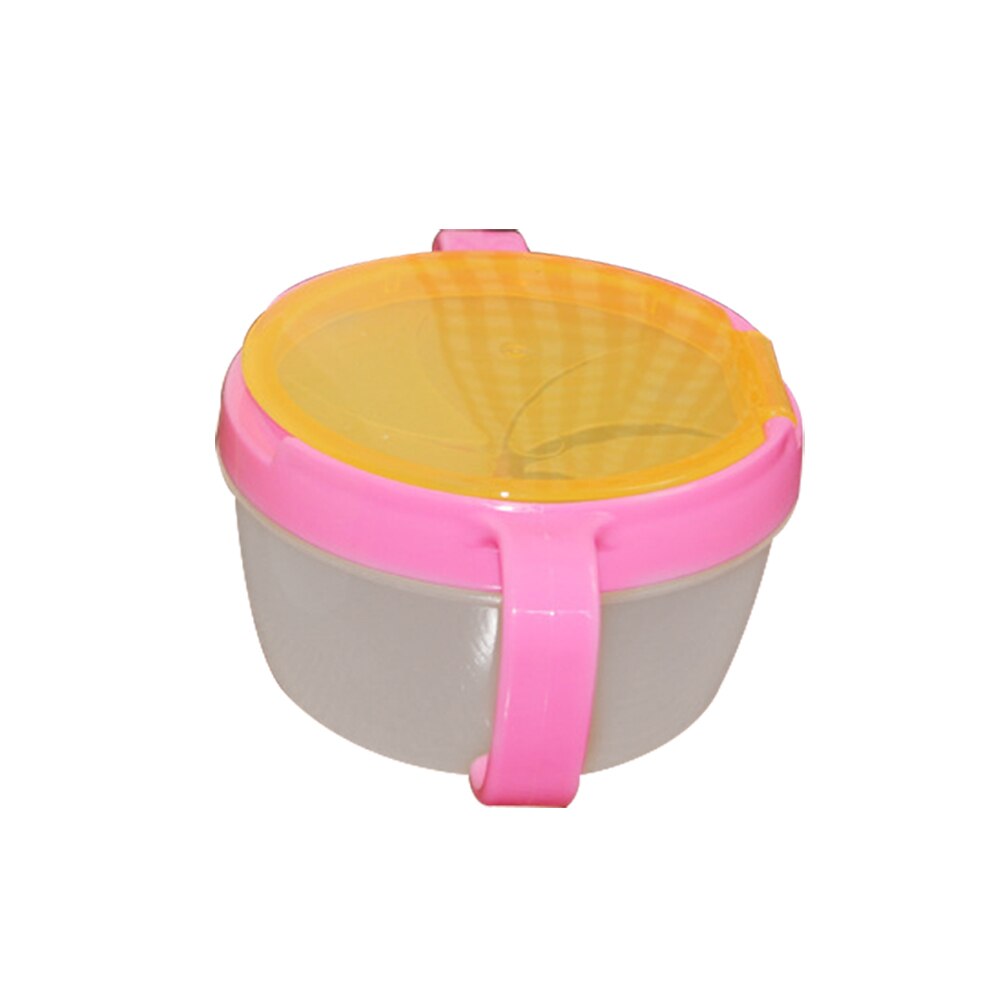 Duurzaam pp en eva materiaal duurzame dubbele handgrepen snoep snack voedsel anti-val baby kom kinder eetgereedschap eenvoudig schoon te maken: Rood
