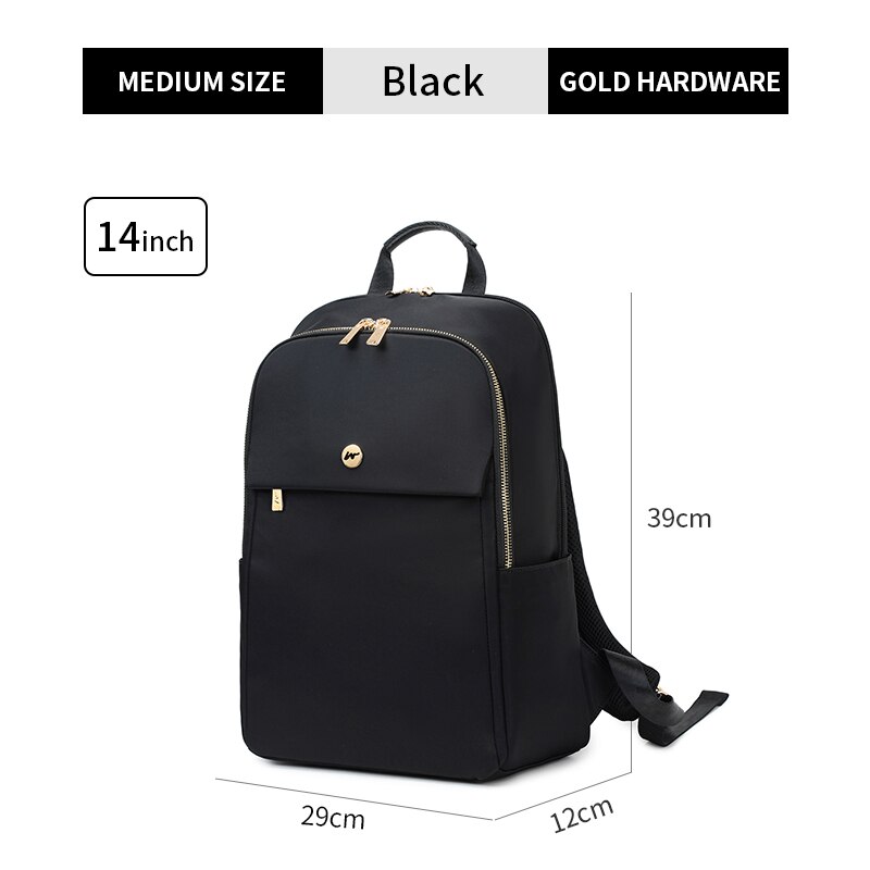 Mochila moderna para ordenador portátil de 13, 14 y 15,6 pulgadas, para oficina, viaje de día, ocio, Gril: S-Black