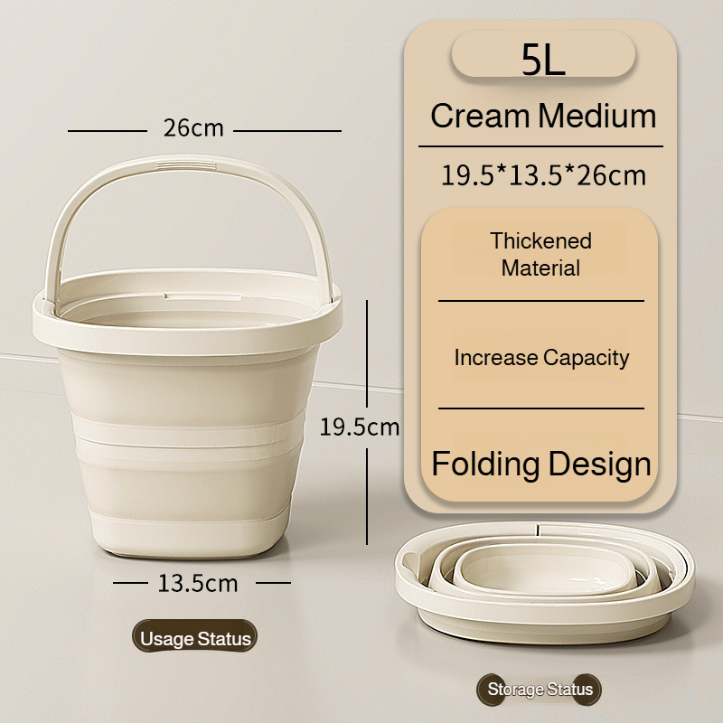 【bärbar hopfällbar vattenhink】mångsidig förtjockad vattenhink med stor kapacitet - campingplastbalja för hem, utomhusbruk, trädgårdsskötsel: Marinblå