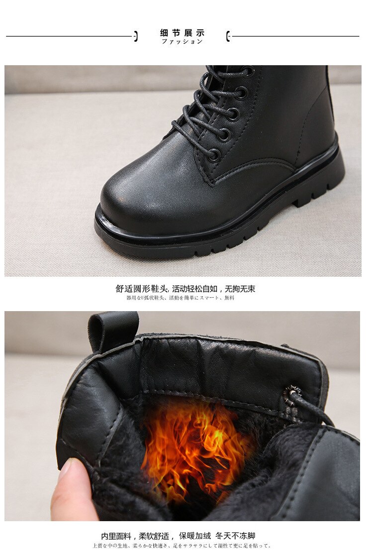 Mädchenstiefel, kinderschuhe, 2022 winterstiefel, hohe stiefel aus leder, kinderstiefel mit reißverschluss, warm, schick, wasserdicht, schick