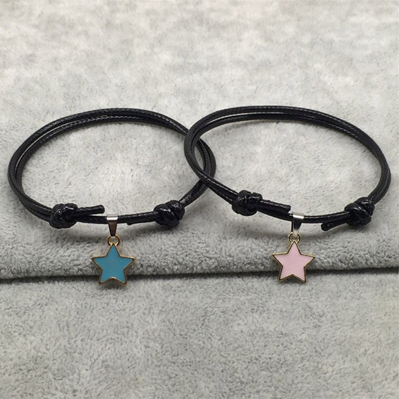 2 unids/lote , pulsera de pareja, llave de aleación, candado de corazón, pulsera, joyería hecha a mano, pulsera de cuerda, para amantes de las mujeres: 6