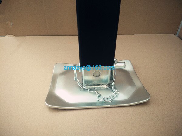 SQUARE TRAILER JACK W/ FOOTPLATE 8,000 lbs. ADJUST LEG TOPWIND - 15" LIFT trailer parts