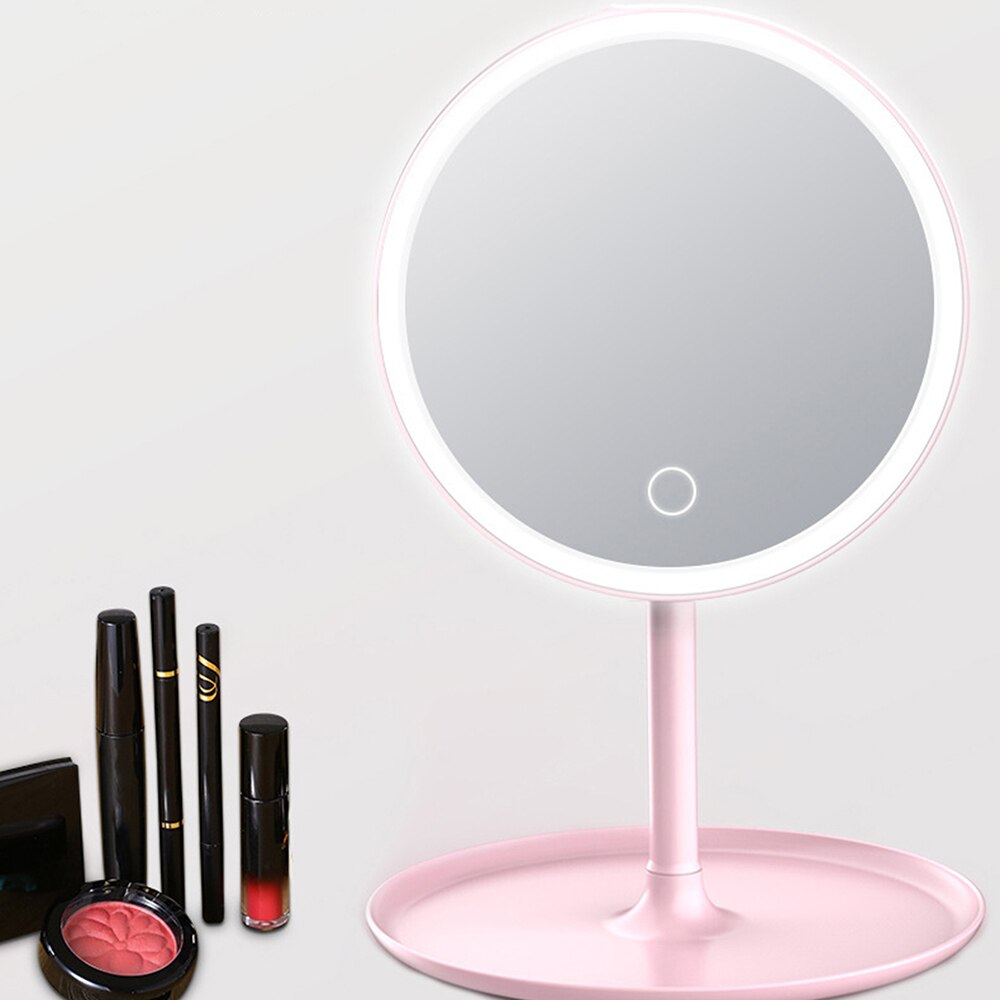 Desktop LED Makeup Mirror Light Natural White LED Daylight Detachable 3 Modes Light Brightness Touch Control 360 Rotation D35