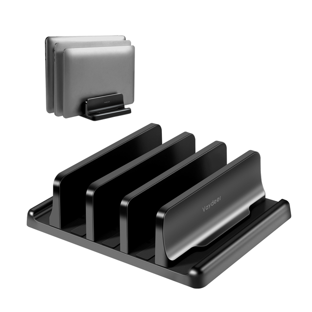 3 Slots Desktop Stand Verticale Laptop Stand Voor Macbook Air Pro 13 16 Desktop Sterke Stand Verstelbare Dock Maat Voor notebook: Blauw