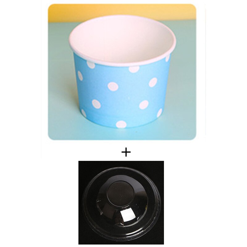 50pcs Net red ice cream paper cup disposable ice cream paper bowl yogurt cup birthday party favors cake dessert cups with lids: cup with lid4 / 8.5x5x7cm 50pcs