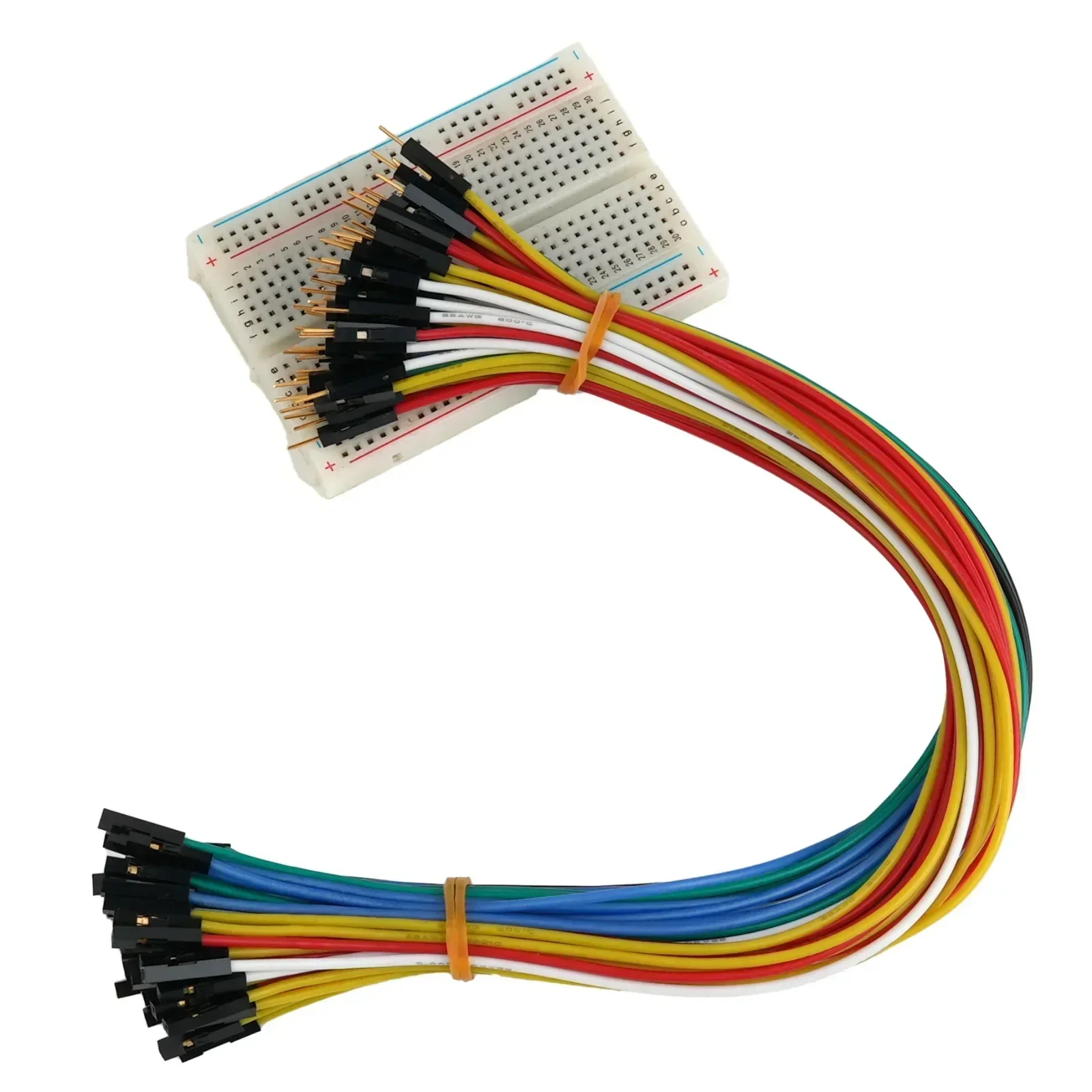 Fil DuPont en silicone plaqué or, Bornes, Fil de test haute température, 60 conducteurs, 22AWG, 2.54mm, 30cm, 60 pièces