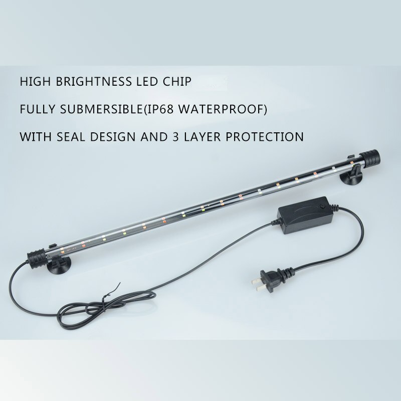 14-48Cm Aquarium Light Fish Tank Dompelpompen Light Lamp Waterdicht Onderwater Led Verlichting Aquarium Verlichting