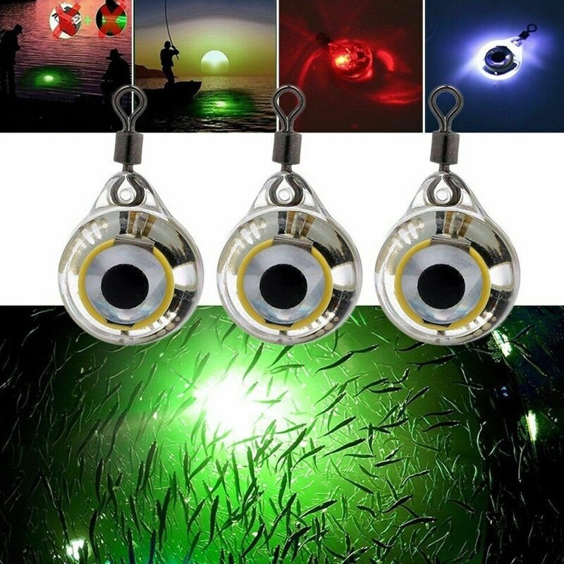 Led Deep-Drip Onderwater Knop Fisheye-Vormige Inktvis Aas Mini Lichtgevende Aas Licht Is Sterk En Corrosie-slip