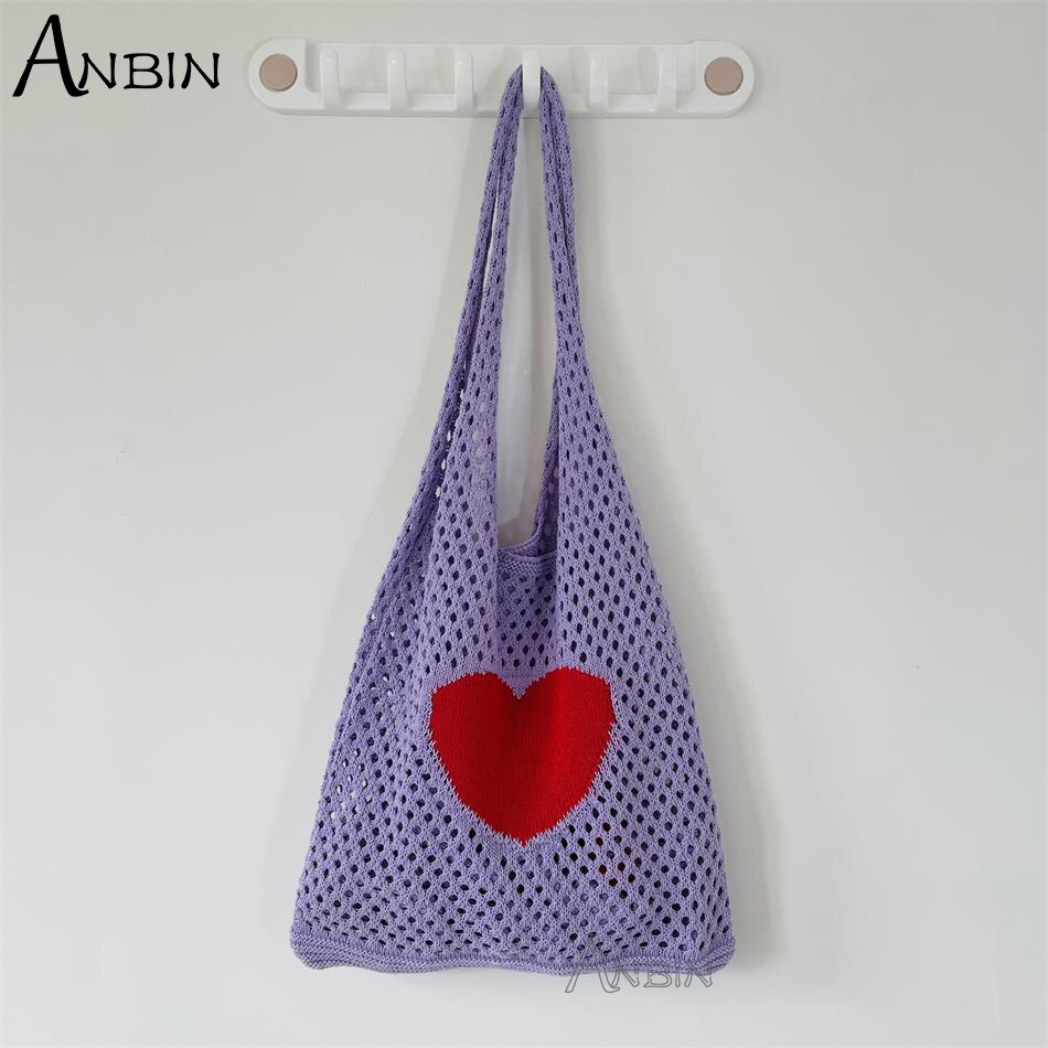 Mode Gebreide Vest Vrouwen Schoudertassen Bloemen Zomer Strand Bakken Gehaakte Tas Grote Capaciteit Vrouwelijke Handtas Shopper: 6