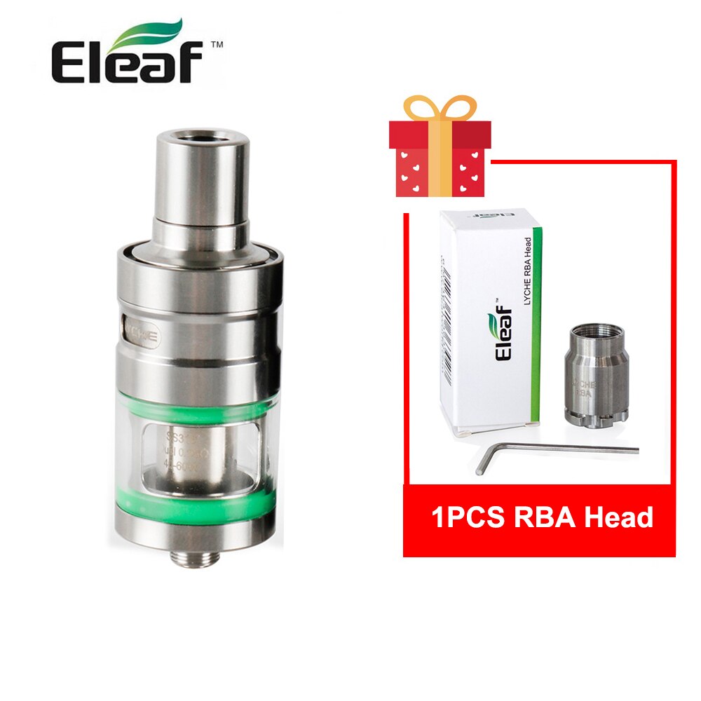 Clearance Original Eleaf Atomizer Ello S/ELLO Mini/Lyche Tank/Lemo 2 Atomizer DIY Cotton Vape Tank Electronic Cigarette: Silver Lyche