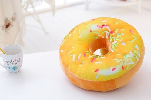 40 centimetri Divertente Ciambella Al Cioccolato Divano Cuscino del Sedile Di Natale Ciambelle Cuscino di Natale Kid Present Giocattolo di Riempimento del Cotone DEI PP Cura Della Mano Auto stuoie: 1