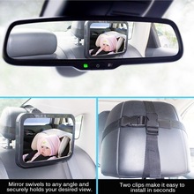 Duurzaam Praktisch Onbreekbaar Baby Auto Spiegel Veiligheid Autostoel Spiegel Zwart 360 Verstelbare