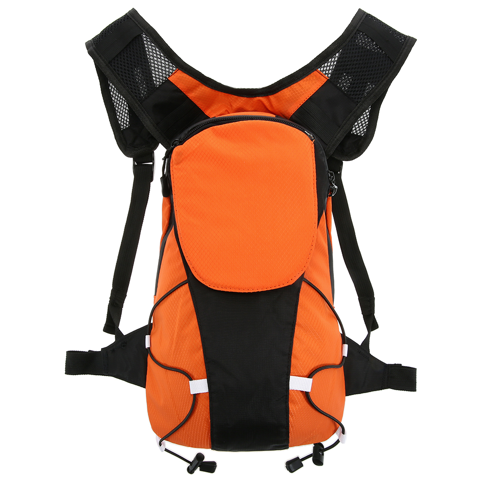 Lixada 5l rygsæk letvægts usb genopladelig reflekterende rygsæk med led signal lys udendørs sikkerhedstaske gear til cykling: Orange