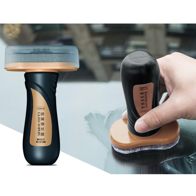 Removedor de película de aceite para coche, pasta de limpieza de esmalte de vidrio, cuidado de cera, agente de reparación de ventanas de vidrio, película de aceite de pintura hidrofóbica impermeable, 100ML