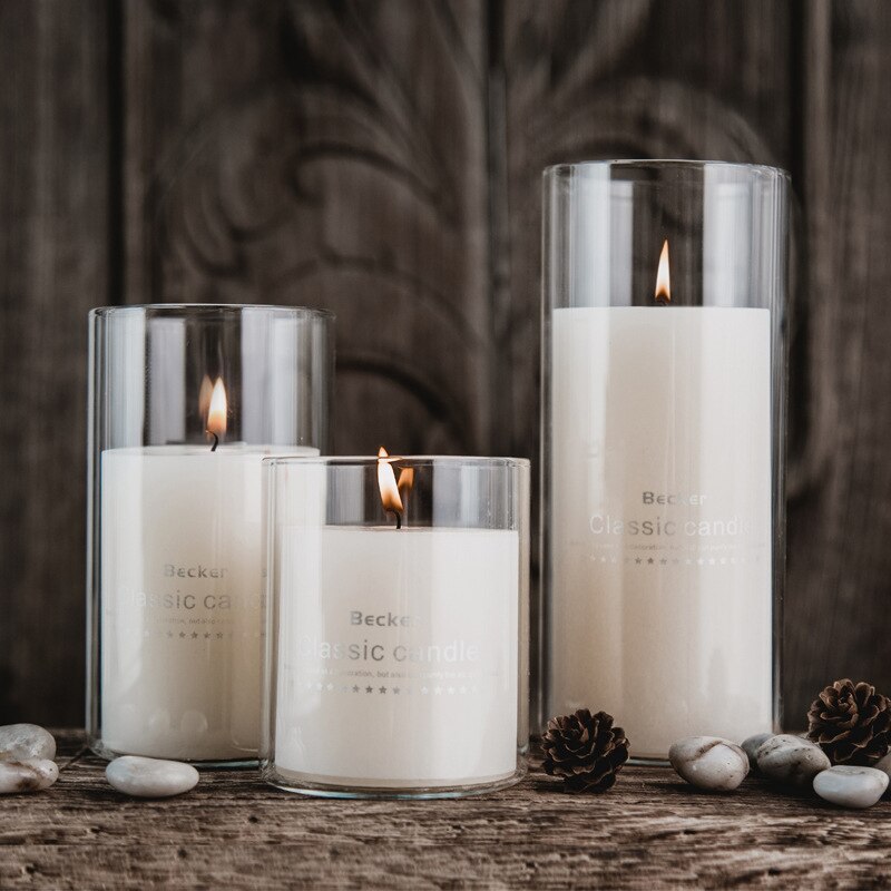 "8 centimetri Supporti di Candela di Vetro Cilindro Vasi per Pilastro Candela, candele galleggianti o Titolari di Fiore Vaso di Nozze Centrotavola Tipo"