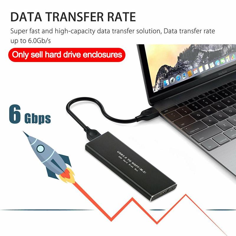 M.2 Ngff Ssd Sata Naar Usb 3.0 Aluminium Harde Schijf Opbergdoos Adapter