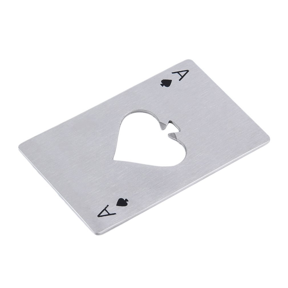 Stylish Poker Playing Card Ace of Spades Bar Tool Soda Beer Bottle Cap Opener For Kitchen Outdoor Camping