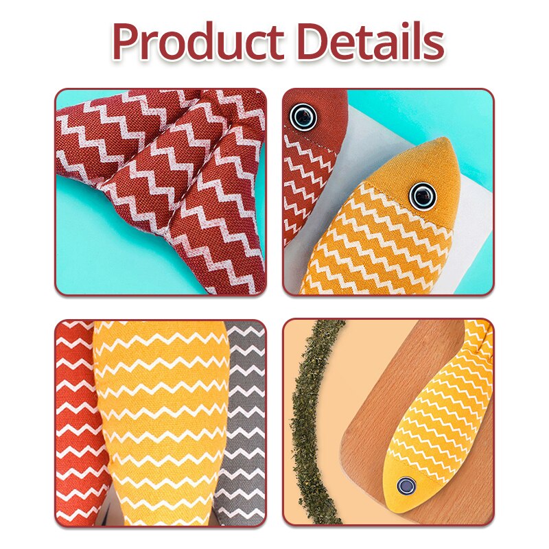 Fish Kitty Kick Stick Cat Kick Toy Cat Chew Toy Kitten Teething Toys Interactive Cat Catnip Toys for Cat